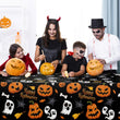 Halloween Tablecloth – Large 52x87" Plastic Table Cover for Spooky Indoor & Outdoor Party Decorations
