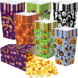 Roshtia 24 Pcs Halloween Theme Party Popcorn Favor Boxes in 6 Designs Snack Treat Box Candy Cookie Container Event Party Favor Supplies, Halloween Snacks(Figure)