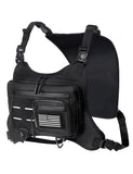 Banloga Waterproof Chest Bag with Expandable Accordion Design – Lightweight Running Vest Sling Pack for Outdoor Sports (Black)