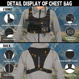 Koculemi Concealed Tactical Chest Bag for Men with Holster – Anti-Theft EDC Chest Pack for Sports & Travel (Black)