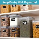 10-Piece Airtight Flour & Sugar Storage Containers Set – BPA-Free Stackable Pantry Canisters with Measuring Cups (Black)