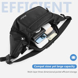 PROCASE Fanny Pack Waist Bag – Water-Repellent Hip & Crossbody Pack for Travel, Running & Outdoor Sports (Black)