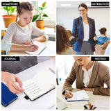 Feela A6 College Ruled Notebook Set – 15 Pocket Journals with 15 Black Retractable Pens (Black, Navy & Dark Green)
