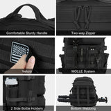 Kookoomia 50L Military Tactical Backpack – Heavy-Duty MOLLE 3-Day Assault Pack, Black