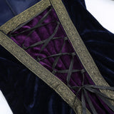 Purple Medieval Renaissance Dress – Long Sleeve Vintage Gown for Cosplay, Halloween & Festivals 💜👑