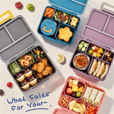 Purple Fawn 5-Compartment Bento Set with 8 oz Food Jar