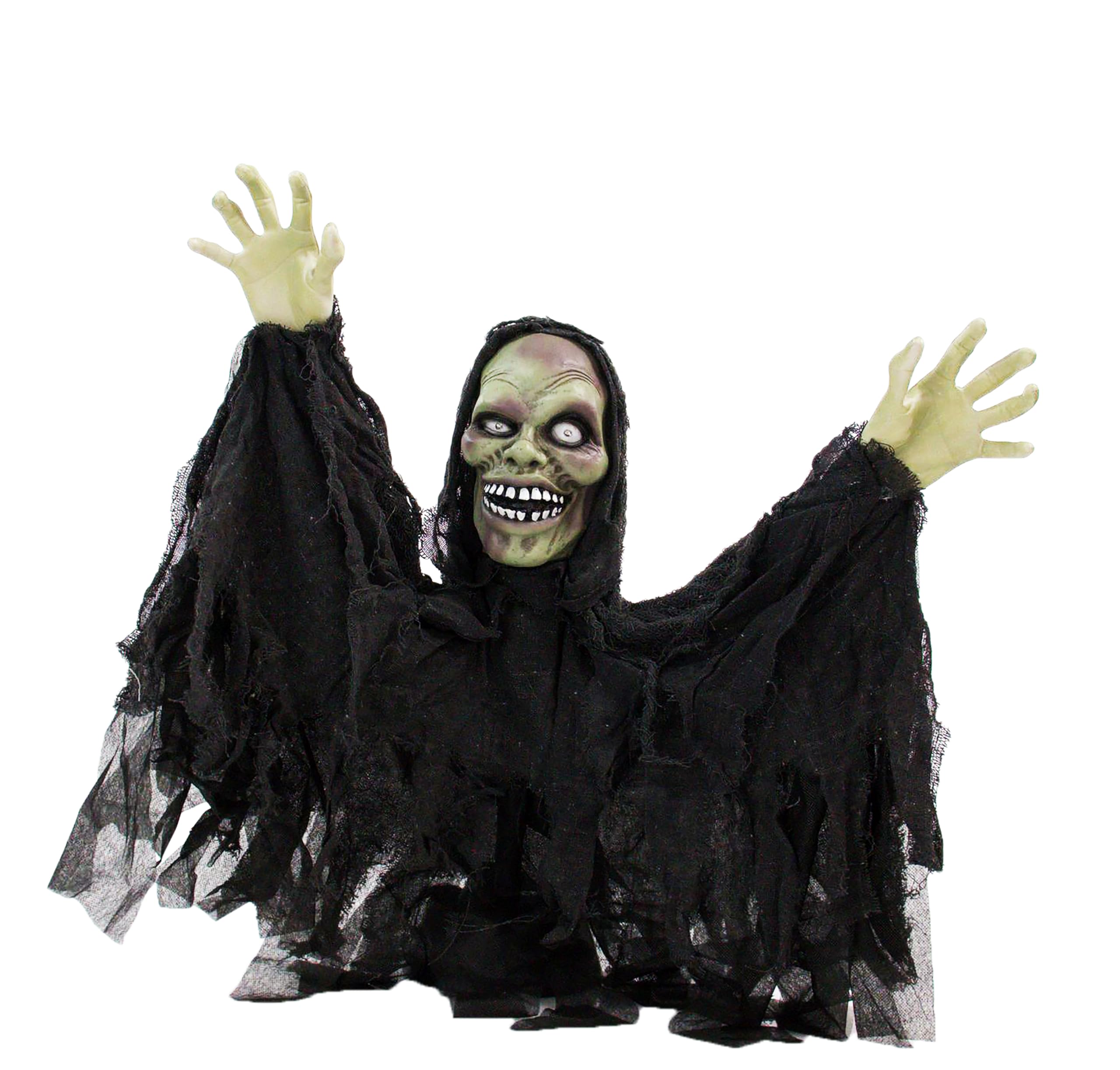 24" Jumping Man Groundbreaker Animatronic – Touch Activated Halloween Prop with Lights, Sound & Motion