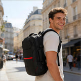 XUNJI 39L Carry-On Travel Backpack with USB Charging Port, Anti-Theft Design, Laptop Compartment