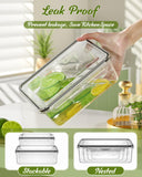 Airtight Food Storage Containers Set – 40 Piece Stackable Meal Prep Containers with Lids, Labels & Marker