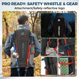 BSEASH 45L Waterproof Hiking Backpack – Lightweight Outdoor Travel Daypack with Rain Cover for Camping & Trekking (Black)