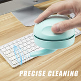 Portable USB Desktop Vacuum Cleaner Mini Table Dust Sweeper with Detachable Nozzle & Brush – Quiet Strong Suction Green