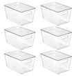 Clear Stackable Storage Bins with Built-In Handles – Heavy-Duty BPA-Free Organizer for Pantry, Kitchen & Home