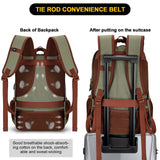 Tzowla Green Canvas Laptop Backpack with USB & Headphone Port – 15.6″ Large Capacity Travel Rucksack