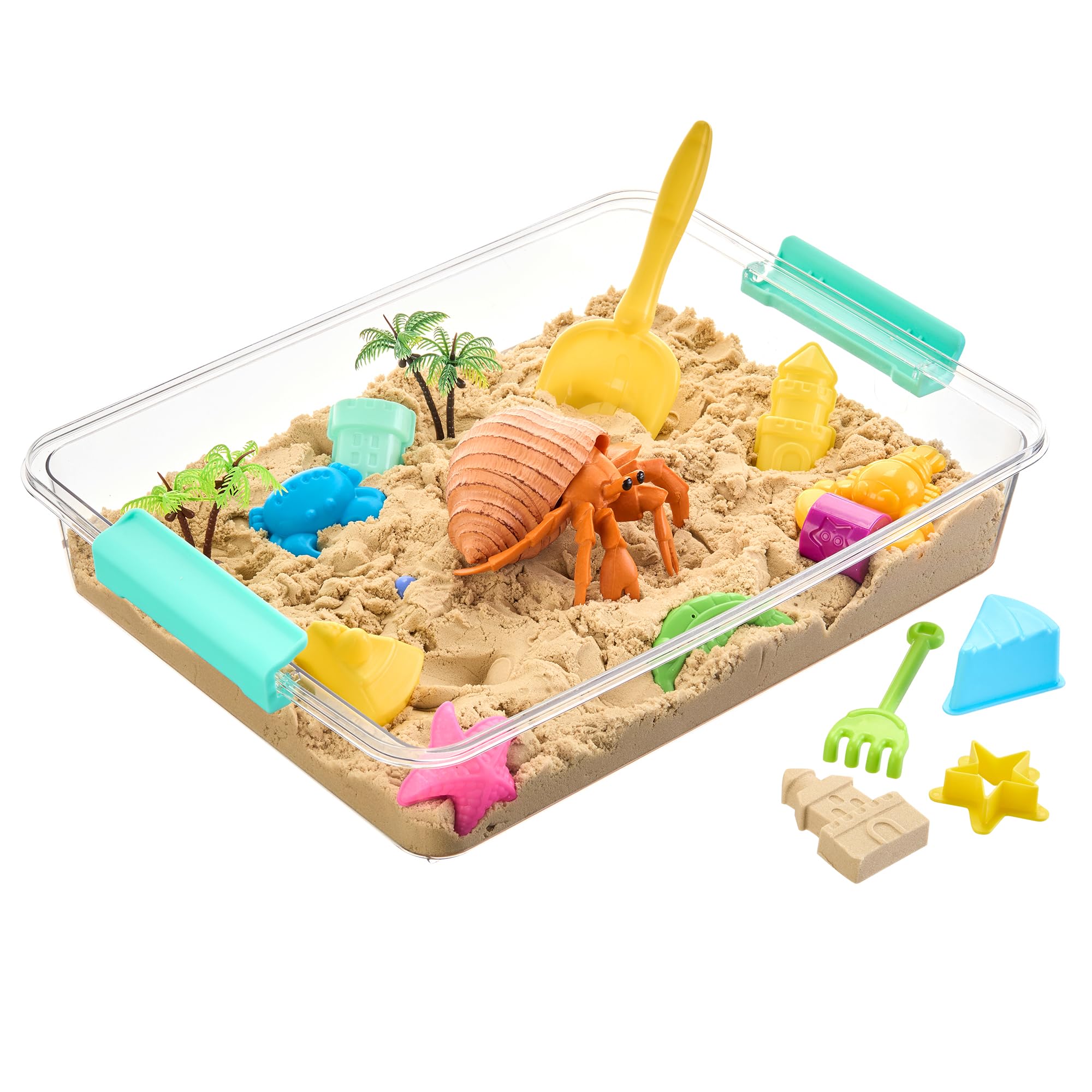 Clear Stackable Storage Box with Lid – Flat Organizer for Documents, Crafts, Office and Classroom Use