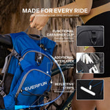 EVERFUN 18L Insulated Hydration Backpack with 2L Bladder & Rain Cover – Lightweight Hydro Pack for Hiking, Cycling & Running – Black