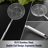 Stainless Steel Solid Skimmer Strainer – Heat Resistant Slotted Spoon with Long Handle