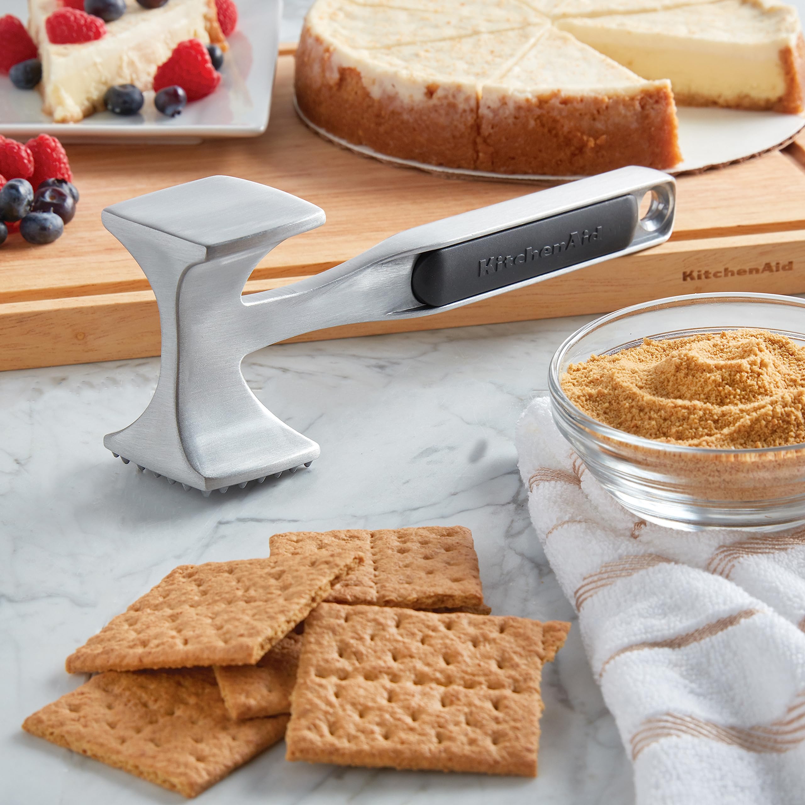 Dual-Sided Meat Tenderizer Mallet with Textured & Smooth Surfaces