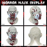 Realistic Horror Zombie Mask – Scary Latex Halloween Face with Bloody Cracks & Veins 🧟‍♂️🩸