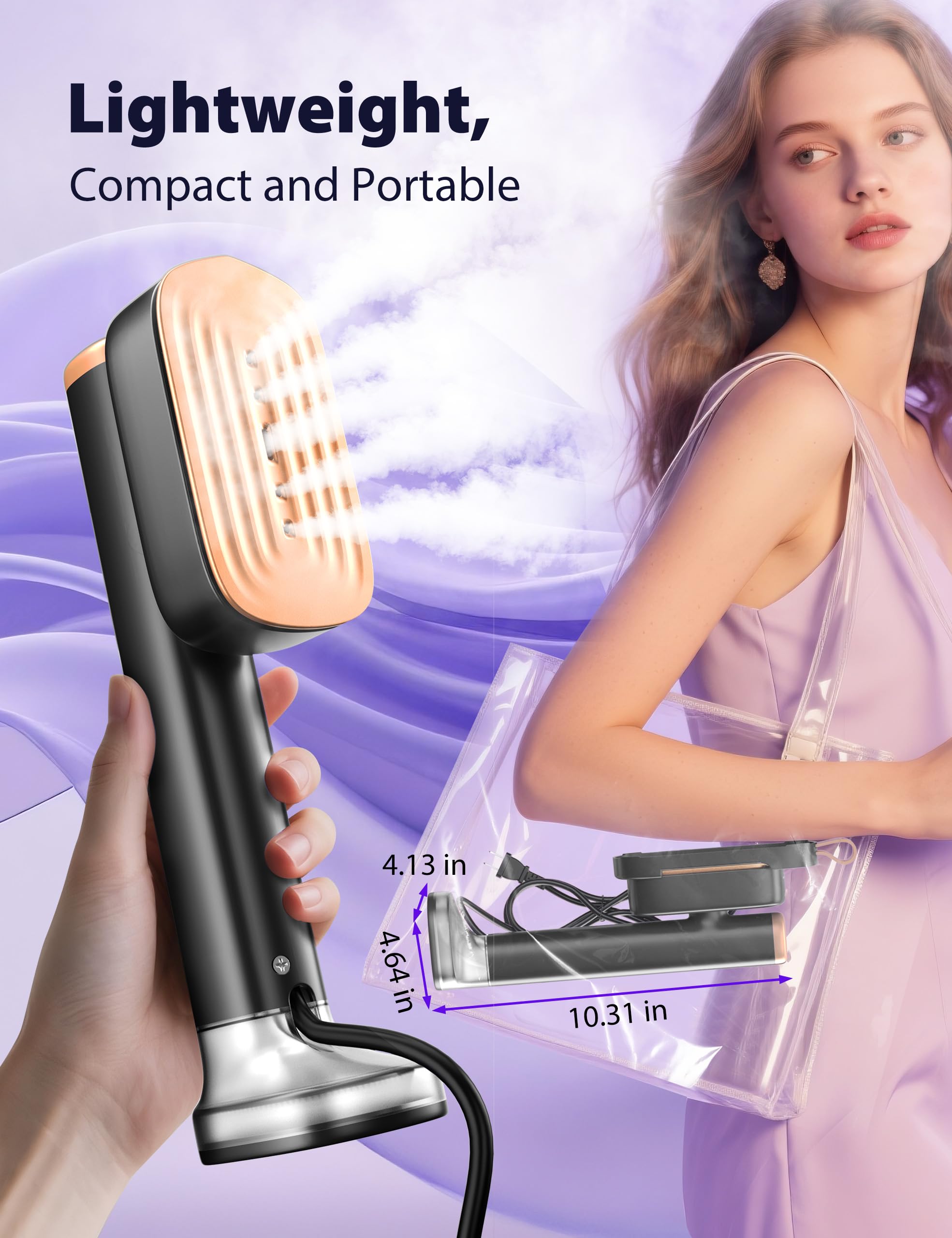 Sundu 2-in-1 Handheld Garment Steamer Iron 1200W with Touch Control and Rotating Steam Head Portable Design