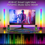 16.5” Rainbow Chasing Smart LED Light Bars – 16 Million Colors, Music Sync & App Control – Black