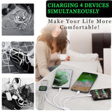4-in-1 Multi Charging Cable for Apple Watch & iPhone – Universal Travel Charger Cord (4FT)
