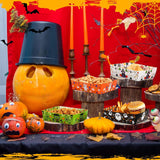 25-Pack Halloween Paper Bowls – Disposable Snack & Treat Holders (Pumpkin, Ghost & Skeleton Designs)
