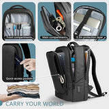 15.6" Laptop Backpack with USB Charging Port - Waterproof Business Travel & Work Daypack