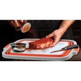 Collapsible BBQ Grill Prep Caddy 3-in-1 – Cutting Board, Wash Basket & Prep Station