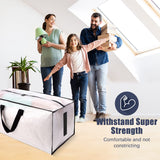 HOMESURE Extra Large Moving Bags (8-Pack) – Heavy-Duty Water-Resistant Storage Totes with Zippers & Handles (Semi-Transparent)