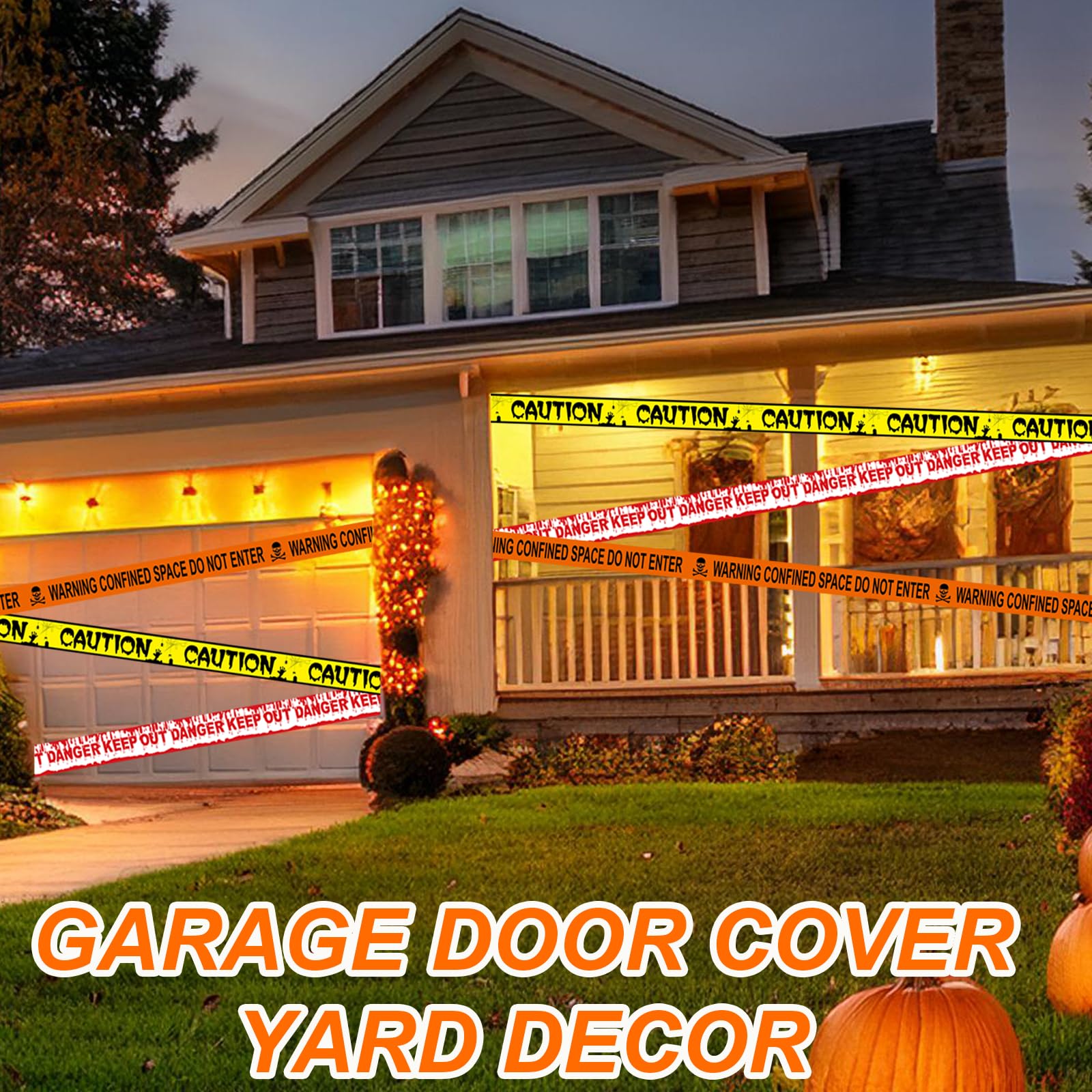 Halloween Fright Tape Bundle – 3 Rolls “Keep Out”, “Caution”, “Warning” Scary Party Decoration Set