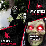 24" Jumping Man Groundbreaker Animatronic – Touch Activated Halloween Prop with Lights, Sound & Motion