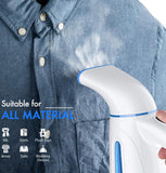 Handheld Garment Steamer 700W Portable Wrinkle Remover with Stainless Steel Heating Panel and Large Tank