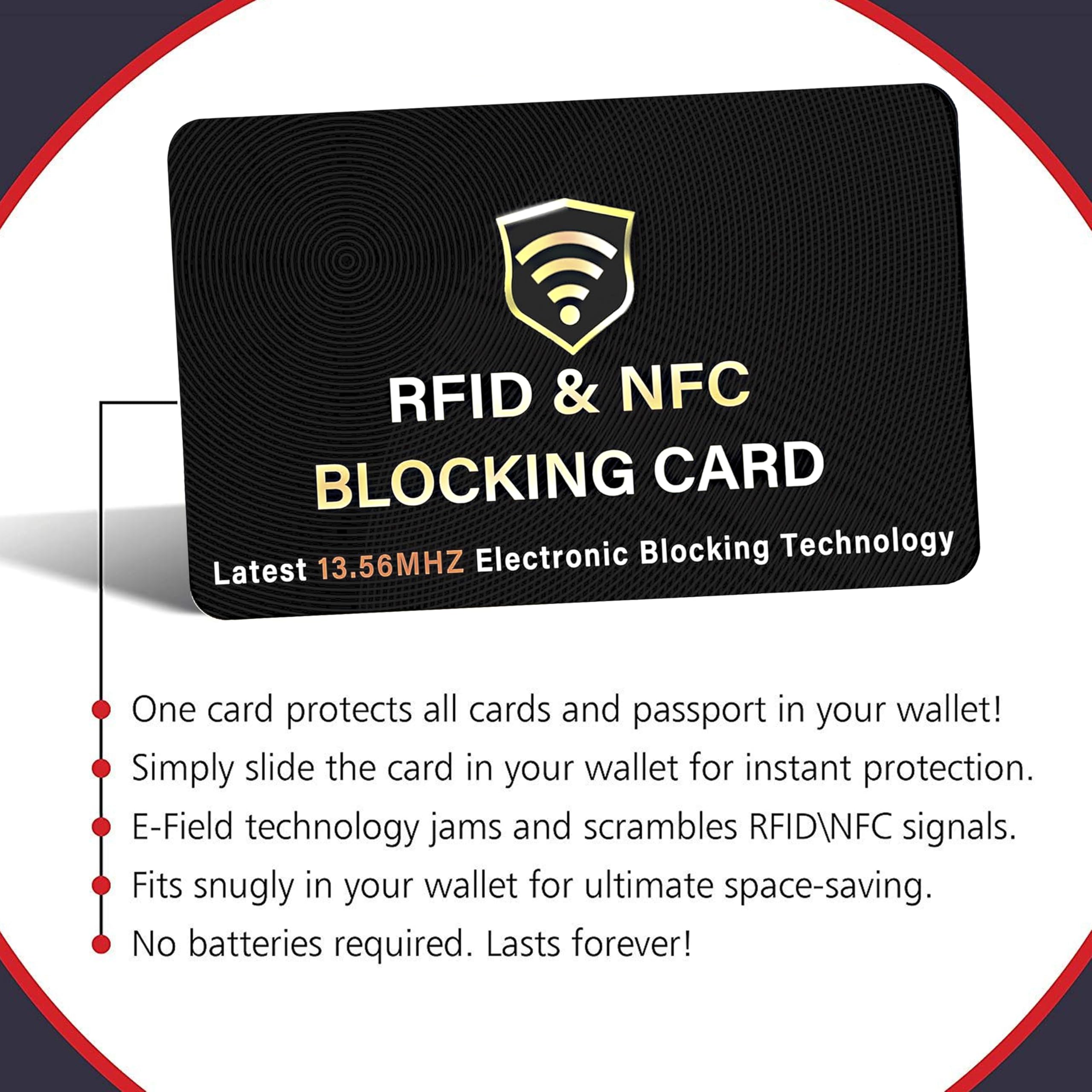 RFID Blocking Wallet Card – Contactless Card Protector for Credit Cards & Identity Theft Protection