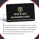 RFID Blocking Wallet Card – Contactless Card Protector for Credit Cards & Identity Theft Protection