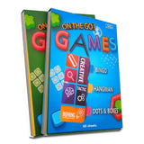Kids Travel Activity Game Pads – 6 Classic Paper Games Set (120 Sheets, Multicolor)