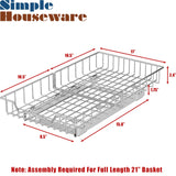 Under Cabinet Pull-Out Sliding Shelf Drawer – Heavy-Duty Ball-Bearing Organizer (21” x 11”)
