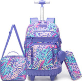 16.5-Inch Rolling School Backpack Set with Lunch Bag