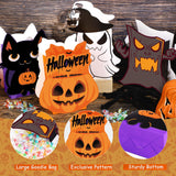 MIMIND 12 Pieces Halloween Party Favor Bags Gift Bags Pumpkin Ghost Black Cat, Stump of Oak Tree Halloween Treat Goodie Bag for Trick or Treat, Holiday Birthday Party Favors