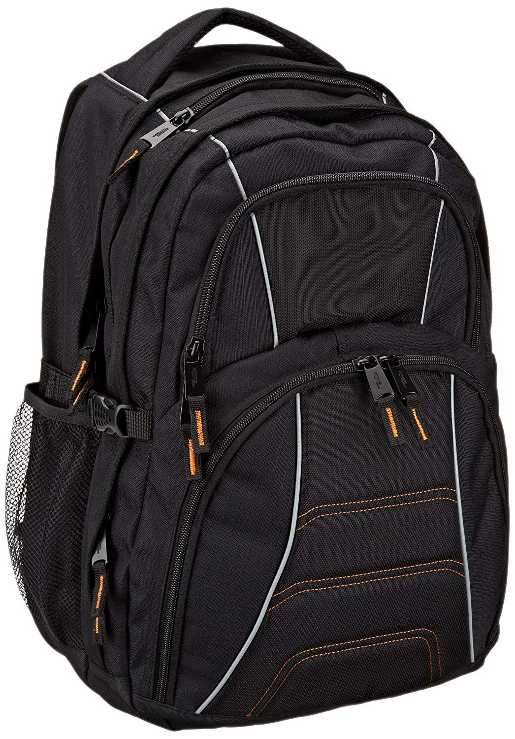 Amazon Basics Laptop Backpack for Up to 17-Inch Laptops – Multi-Compartment School, Work & Travel Backpack (Black)