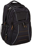 Amazon Basics Laptop Backpack for Up to 17-Inch Laptops – Multi-Compartment School, Work & Travel Backpack (Black)