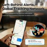 Ultra Slim Wallet Tracker Card, Rechargeable Bluetooth Finder Compatible with Apple Find My and Google Find My Device