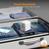TESSAN 5-in-1 Universal Travel Adapter with Dual USB-C & 4 USB Ports, Worldwide International Plug Charger 2500W for Europe UK USA Australia – Grey 20W