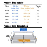 Expandable Stainless Steel Pull-Out Cabinet Organizer – Adjustable Width & Height Slide-Out Shelves (2 Pack)