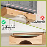 CKIU Bamboo Paper Plate Dispenser – Under Cabinet & Countertop Holder for 10-Inch Plates (Bamboo)