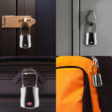 Bluetooth Smart Travel Padlock with App Control, TSA Approved Keyless Lock, Rechargeable Waterproof Luggage Security Lock Silver