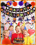 Halloween Party Decoration Set – 7.2ft Banner, Hanging Swirls, Flags & Garland Kit (50+ Pieces) for Indoor & Outdoor Festive Décor