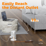 TESSAN 17-in-1 Tower Power Strip Surge Protector with 12 Outlets, 5 USB Ports & Individual Switches Flat Plug Extension Cord