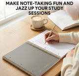 Elegant 5-Pack College Ruled Spiral Notebooks with Gold Accents and Binder-Ready Pages