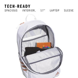 3-Stripe Classic Sports Backpack with Laptop Sleeve, Multi-Pocket Design and Water Bottle Holders