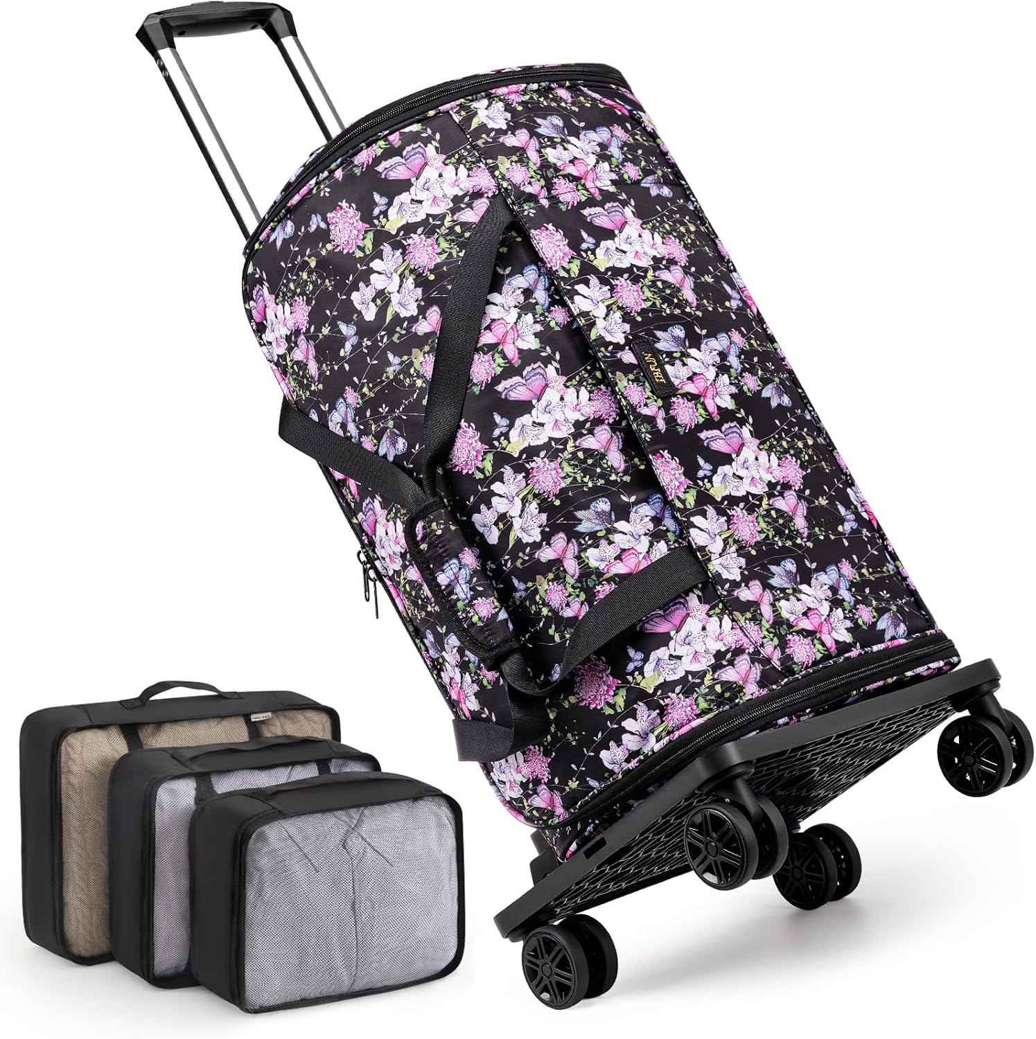 50L Rolling Garment Duffel with Wheels and Shoe Compartment